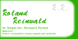 roland reinwald business card